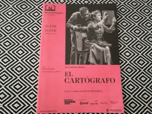Programa de mano de El Cartógrafo en el Teatro Español